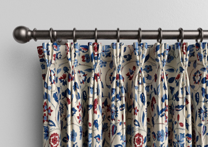 Land & Shore Esther, Blue Red - Made to Measure Curtains - Image 11